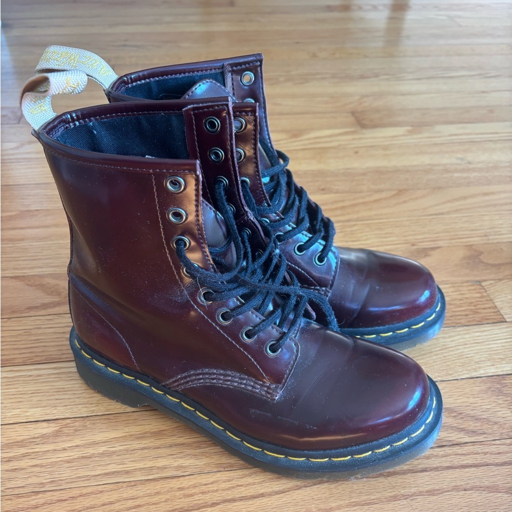 Dr. Martens 1460 8-Eye Leather Boots - Cherry
